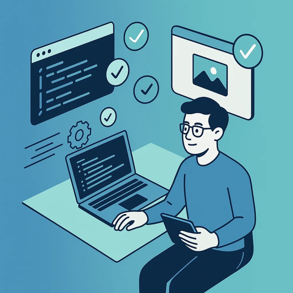 Visual proof review workflow showing screenshots and recordings validating AI-generated code