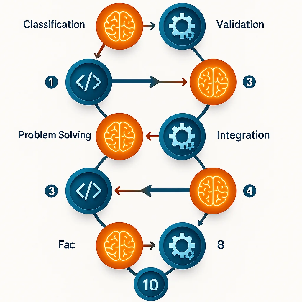 Diagram showing the flow of code and intelligence in the create-post workflow